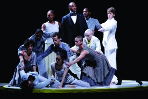 Bill T. Jones’ company in a performance of Fondly Do We Hope…Fervently Do We Pray.
