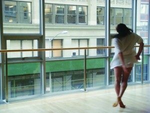 Artist Rebecca Serrell at Dance Theater Workshop.