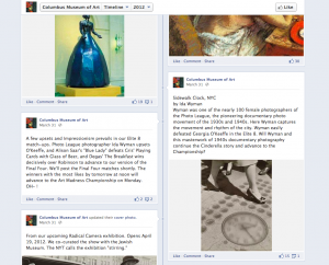 CMA Art Madness Screen shot from CMA’s Facebook page during Art Madness campaign.