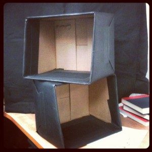 "Tweet boxes" used to shield the glowing light from a mobile device