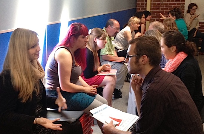 Attendees of the 2013 Theatre Bay Area conference during a breakout session.