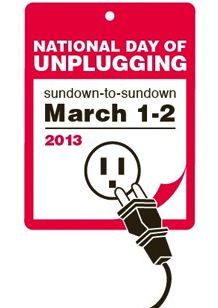 The National Day of Unplugging calls for turning off digital devices.