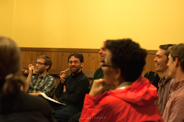 At a recent workshop, a group of writers shared plays they wrote over the course of 48 hours with visiting playwright Dipika Guha. Photo by